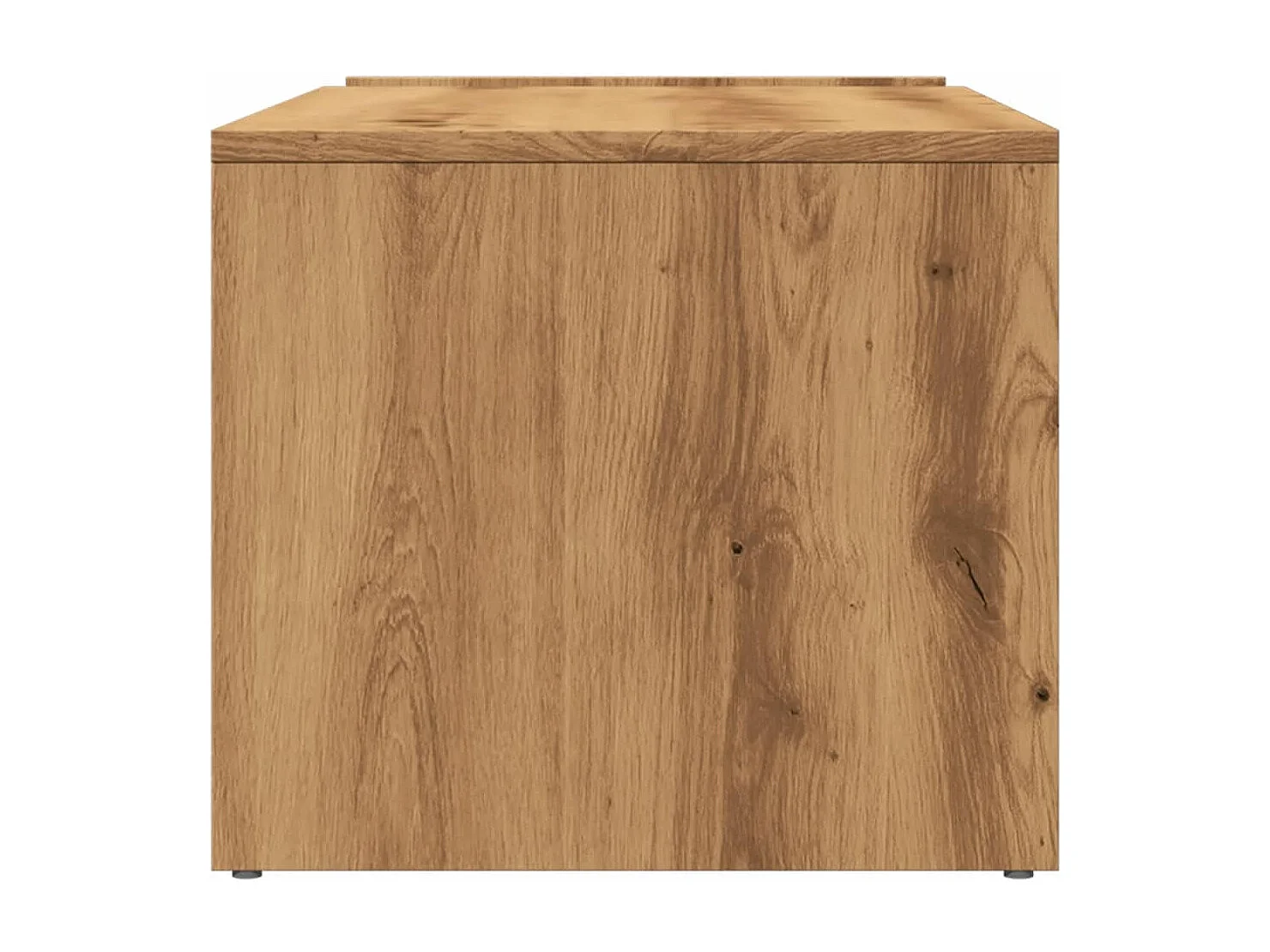 Table basse chêne artisanal 90x45x35 cm bois d'ingénierie