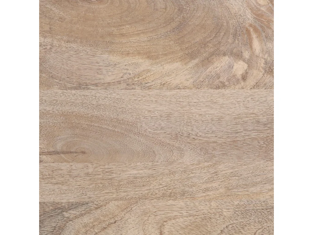 Table basse blanc 80x51x40 cm bois de manguier massif