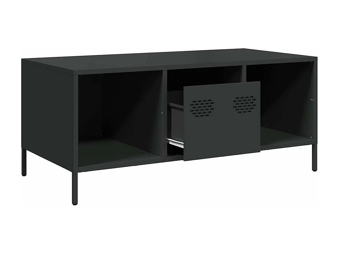 Salontafel 101,5x50x43,5 cm koudgewalst staal zwart