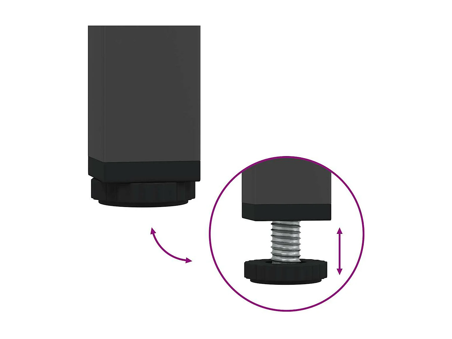 Tavolino Nero 101,5x50x43,5 cm in Acciaio Laminato a Freddo