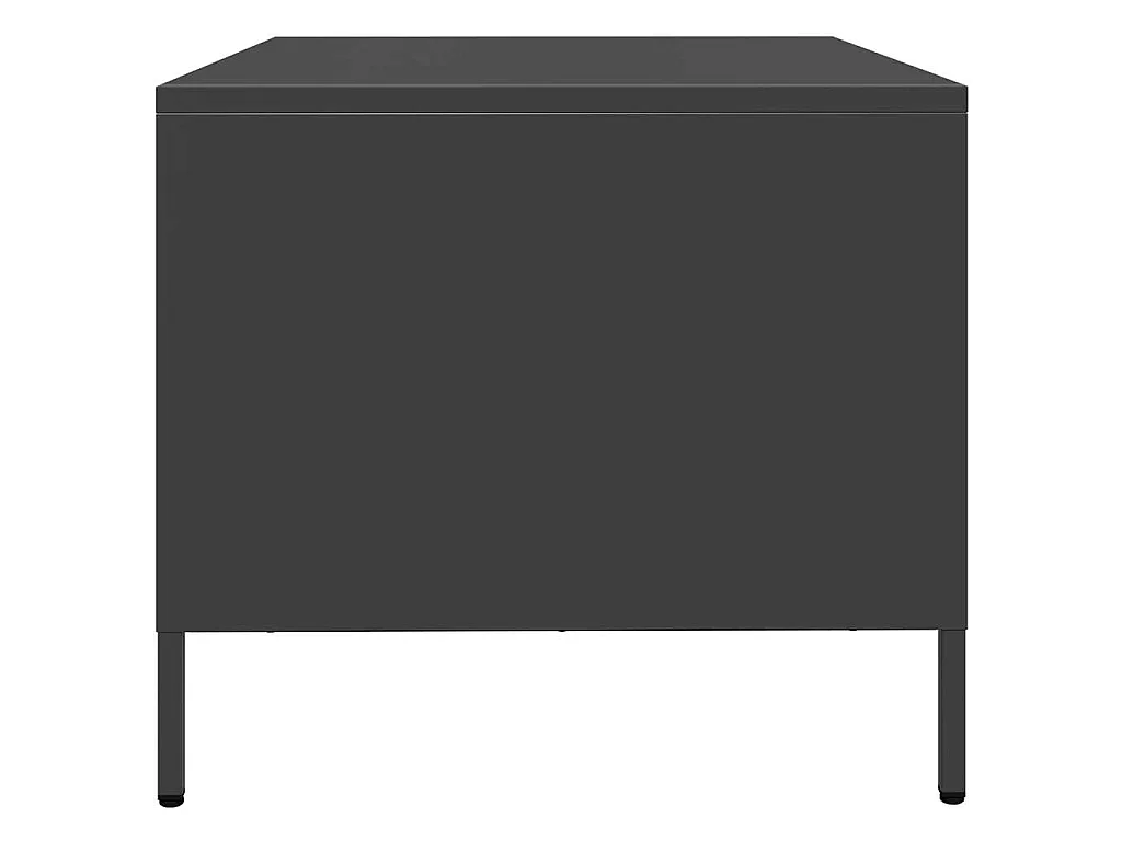 Tavolino Nero 101,5x50x43,5 cm in Acciaio Laminato a Freddo