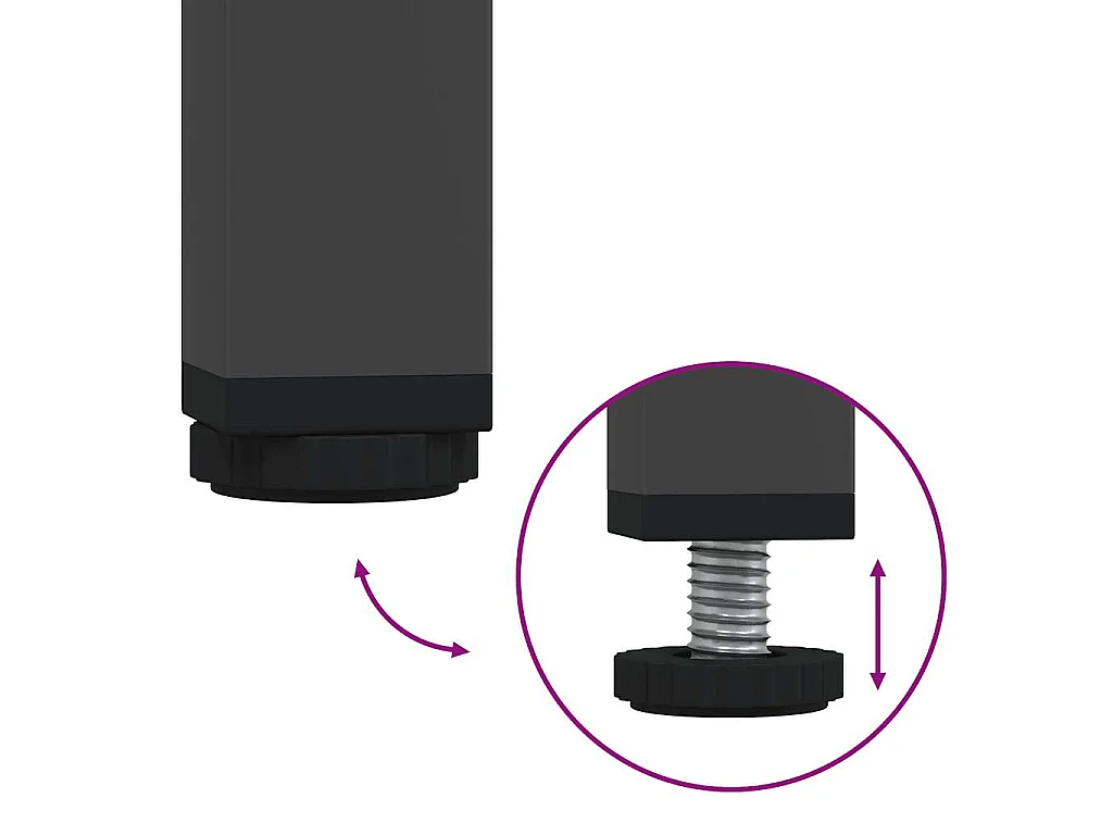 Tavolino Nero 101,5x50x43,5 cm in Acciaio Laminato a Freddo