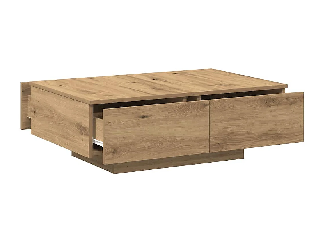 Tavolino da Salotto Rovere Artigianale 90x60x31 cm Truciolato
