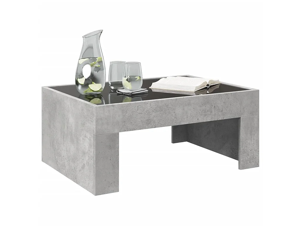 Couchtisch mit Infinity-LED Betongrau 70x50x30 cm