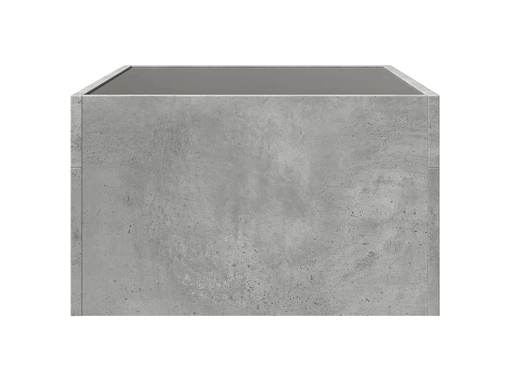 Couchtisch mit Infinity-LED Betongrau 70x50x30 cm