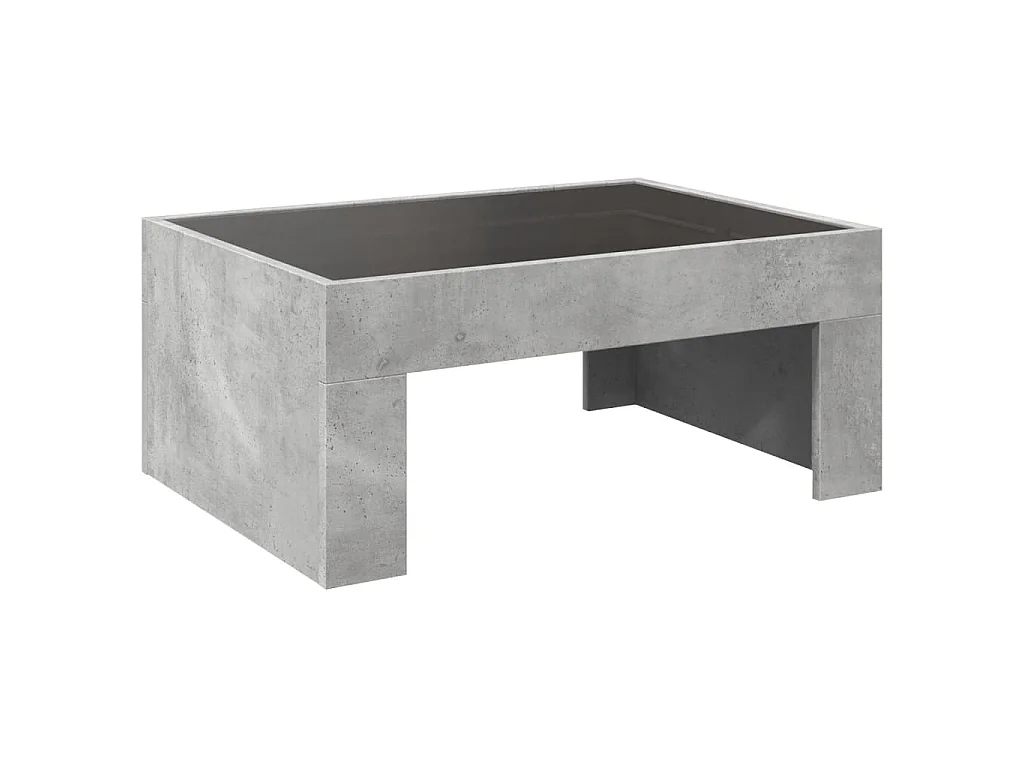 Couchtisch mit Infinity-LED Betongrau 70x50x30 cm