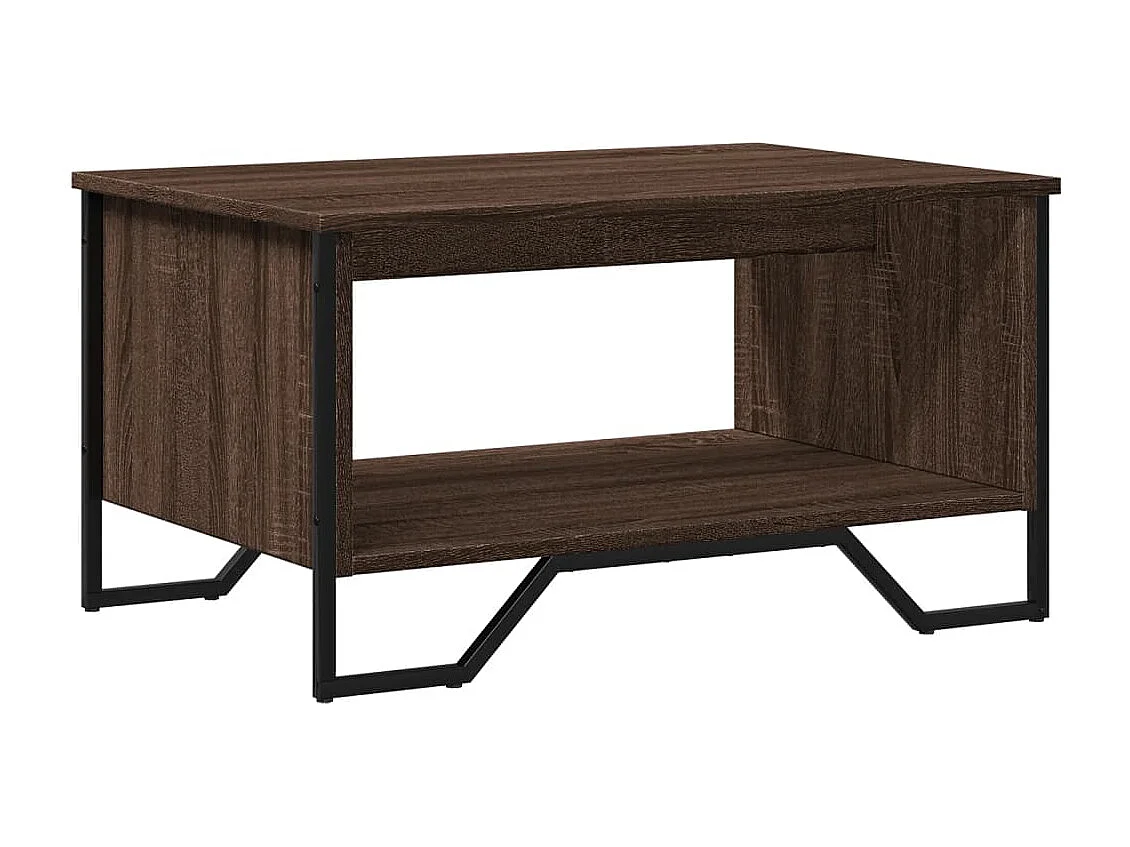 Table basse chêne marron 75x51x40 cm bois d'ingénierie