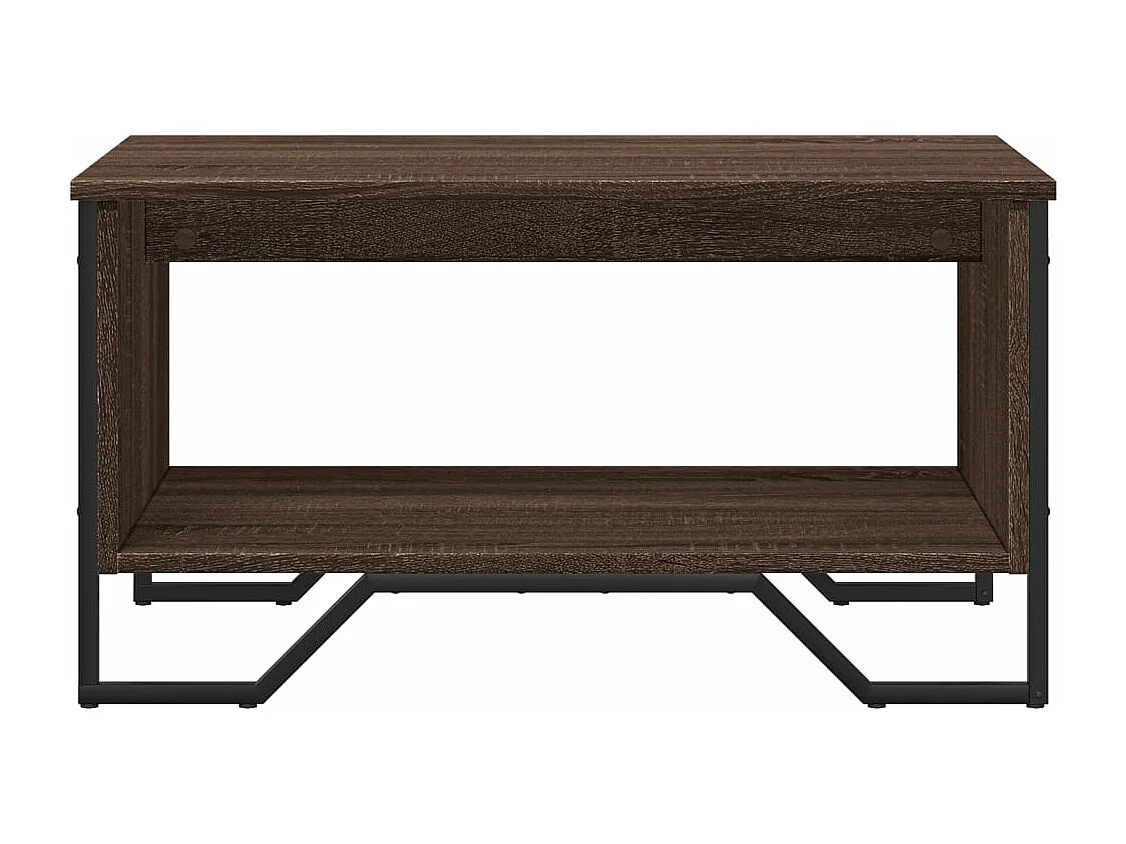 Table basse chêne marron 75x51x40 cm bois d'ingénierie