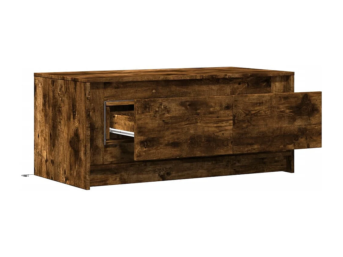LED-Couchtisch Räuchereiche Holzwerkstoff