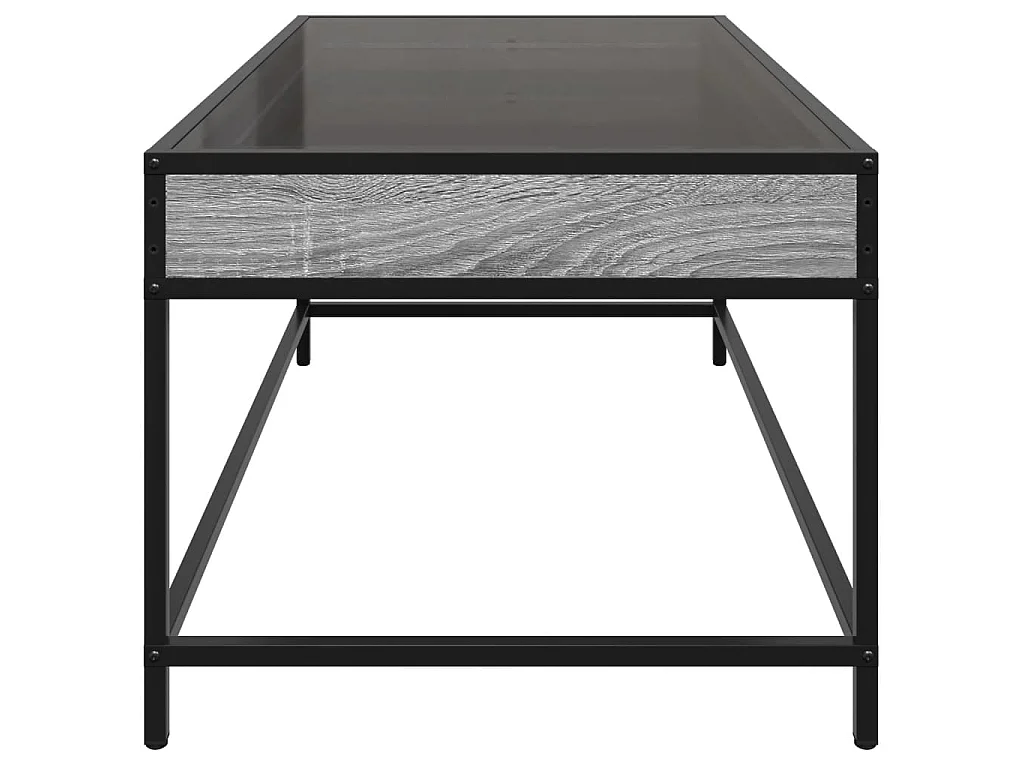 Couchtisch mit Infinity-LED Grau Sonoma 90x50x41 cm