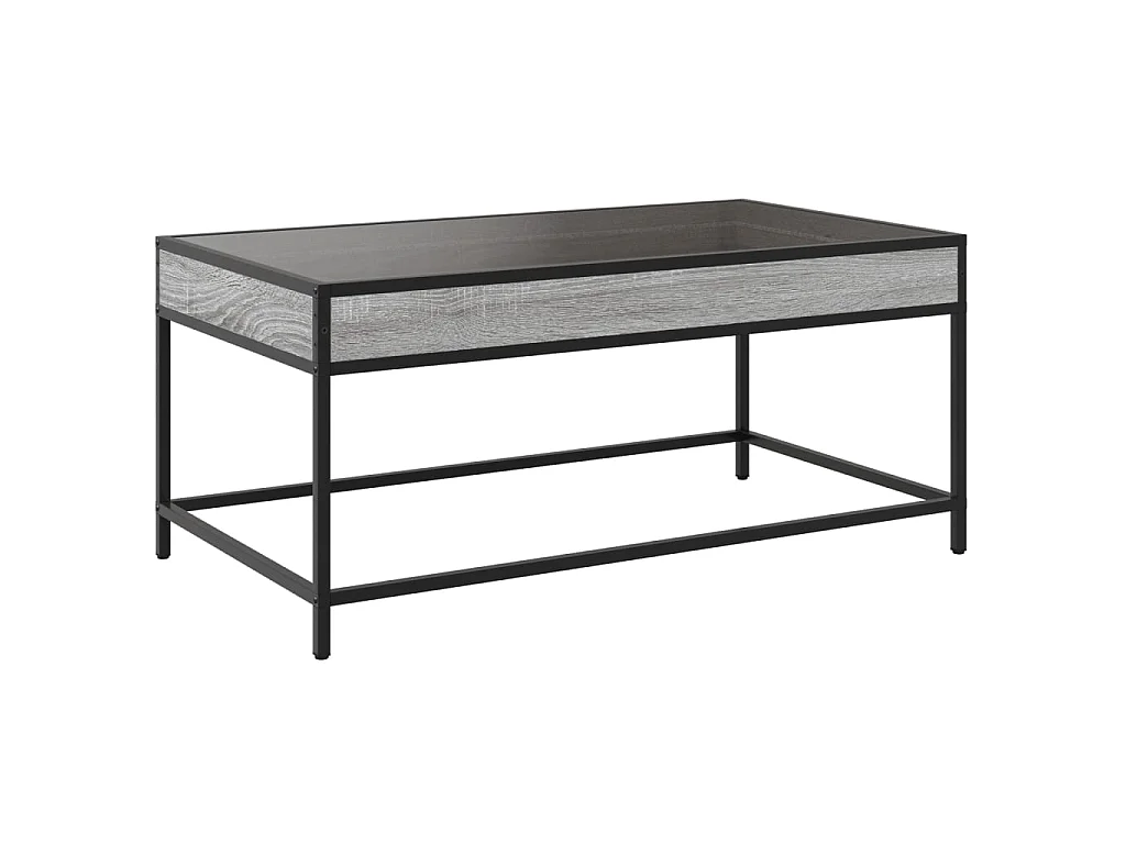 Couchtisch mit Infinity-LED Grau Sonoma 90x50x41 cm