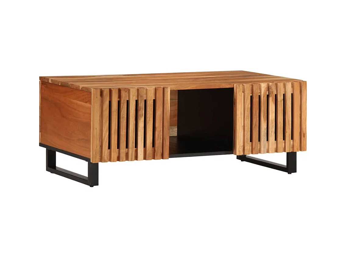 Table basse 100x55x40 cm bois massif d'acacia