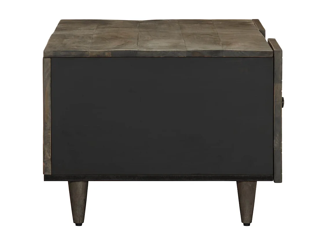 Table basse gris clair 100x54x40 cm bois massif de manguier