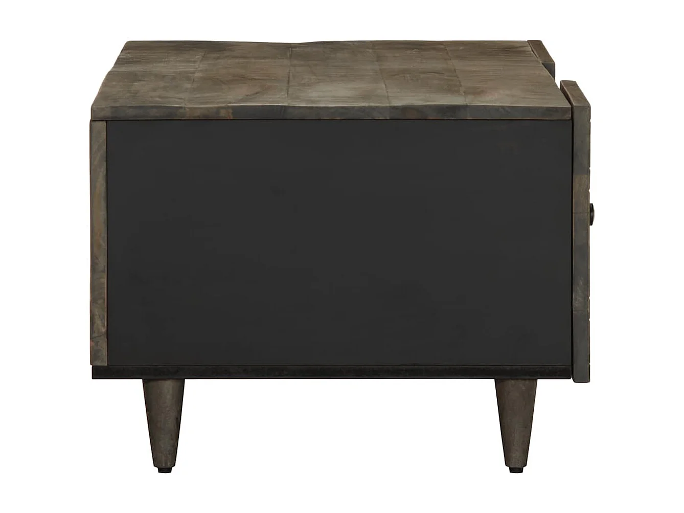 Salontafel 100x54x40 cm massief mangohout lichtgrijs