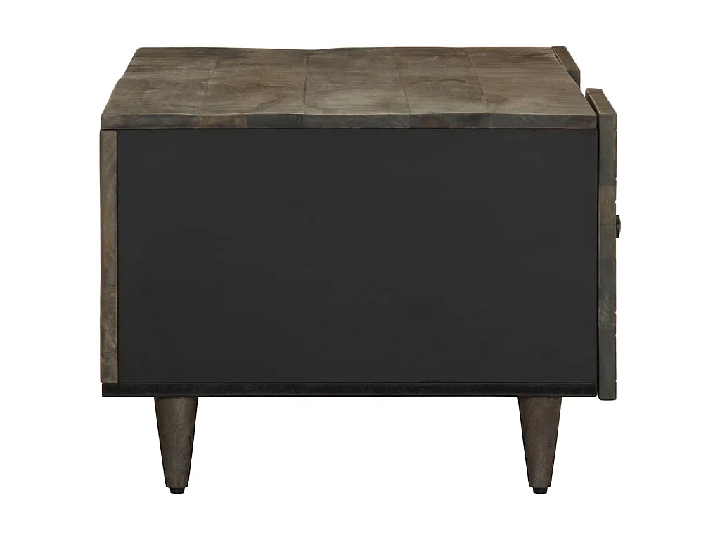 Couchtisch Hellgrau 100x54x40 cm Massivholz Mango