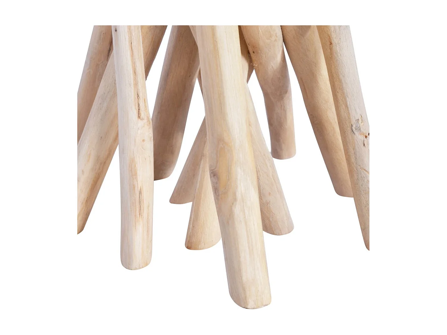 Salontafel met glazen blad 35x50 cm massief teakhout