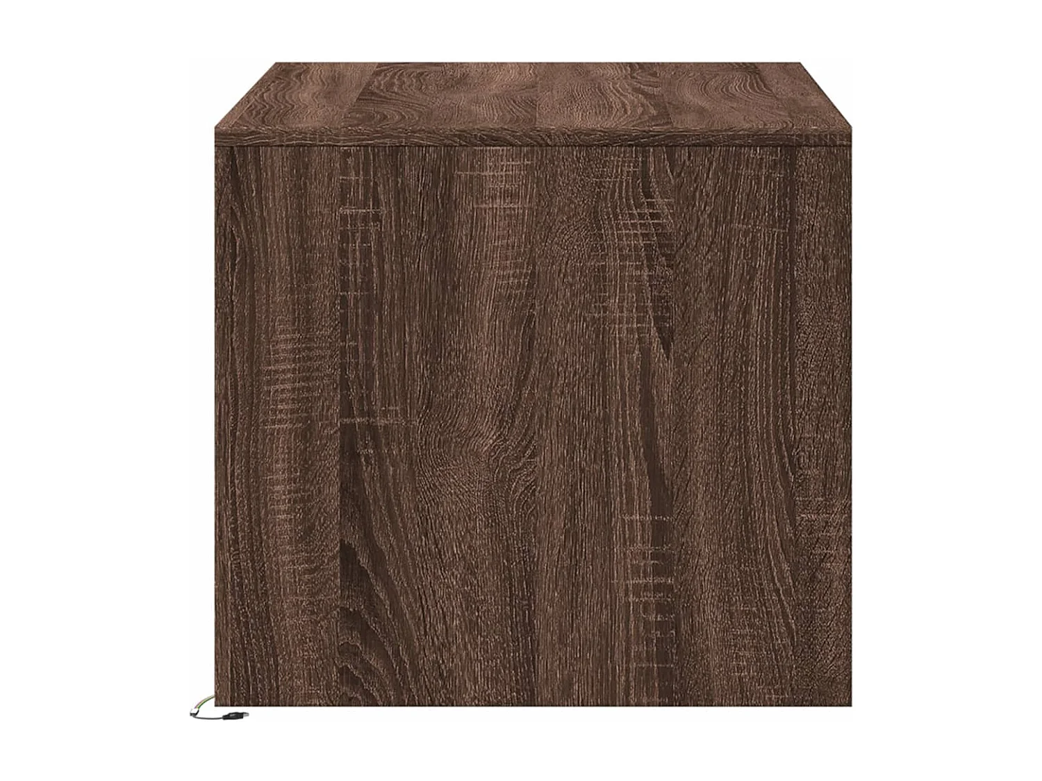 Table basse avec lumières LED chêne marron bois d'ingénierie