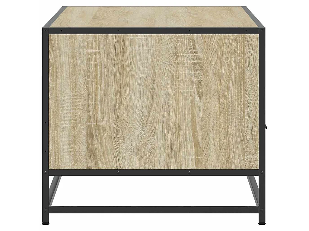 Tavolino Rovere Sonoma 100x50x45 cm Legno Multistrato e Metallo
