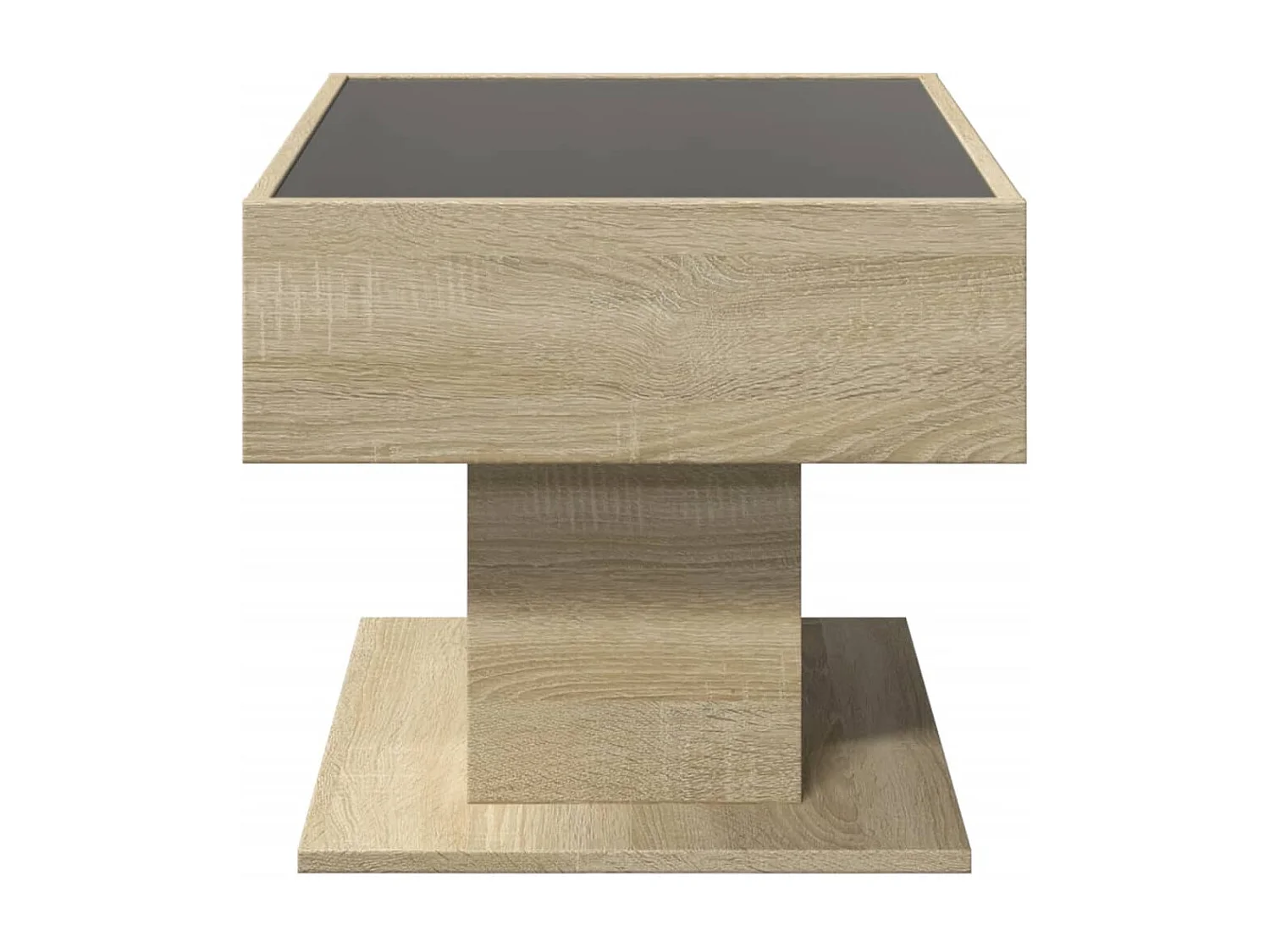 Table basse avec LED chêne sonoma 70x50x45 cm bois d'ingénierie