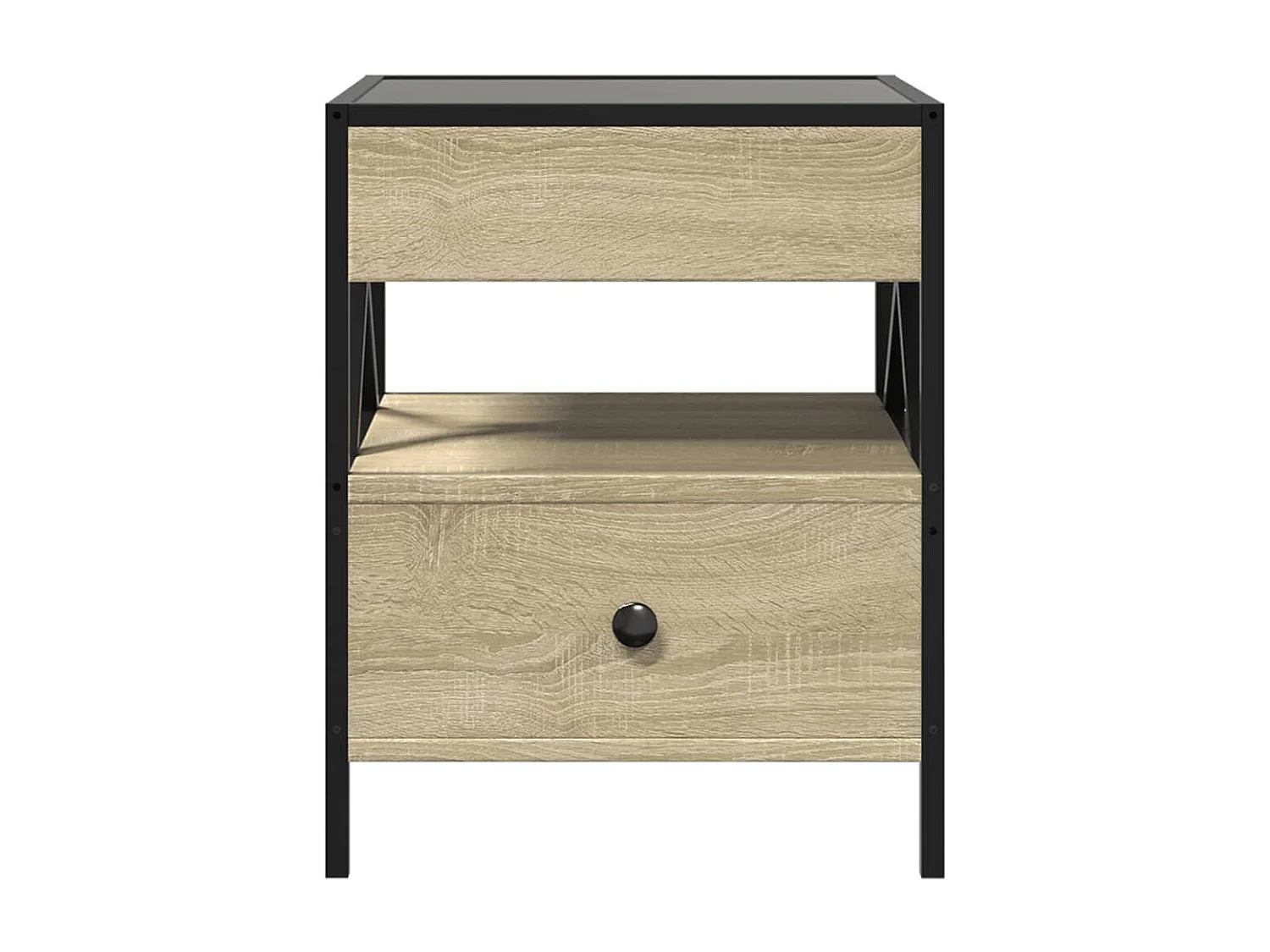 Couchtisch mit Infinity-LED Sonoma-Eiche 40x40x51 cm