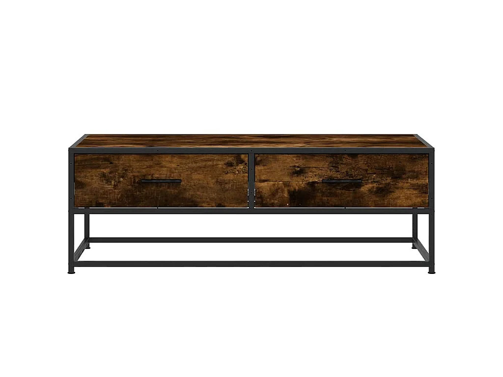 Mesa de centro 100x50x35cm deriv. madeira/metal carvalho fumado
