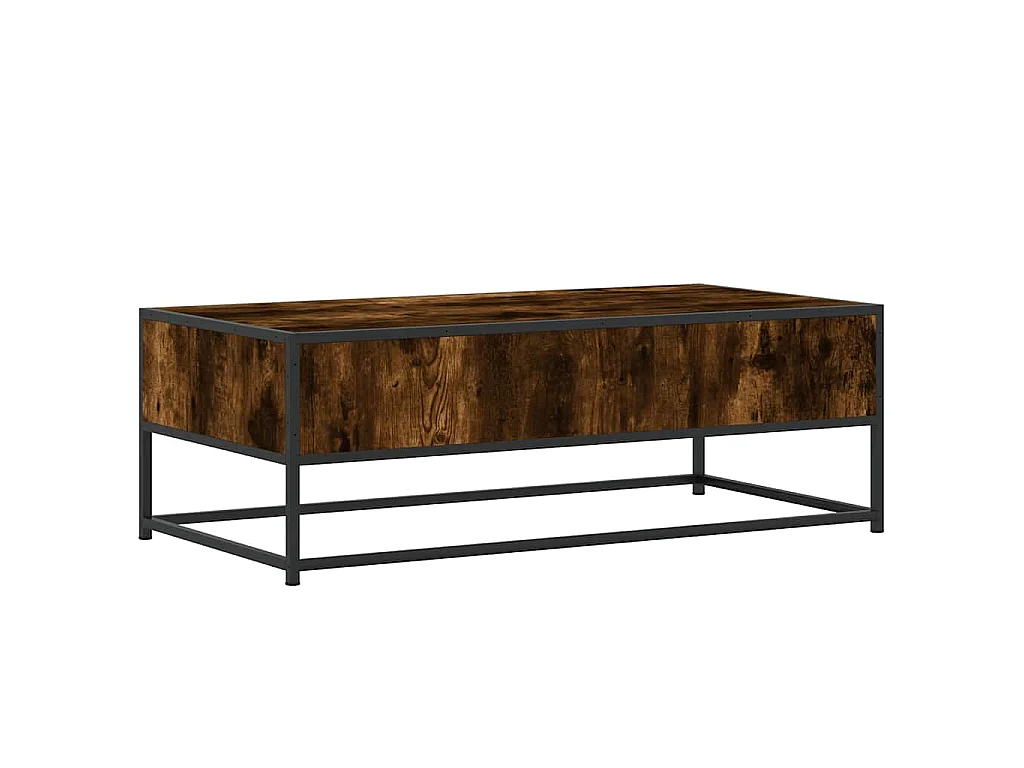 Mesa de centro 100x50x35cm deriv. madeira/metal carvalho fumado