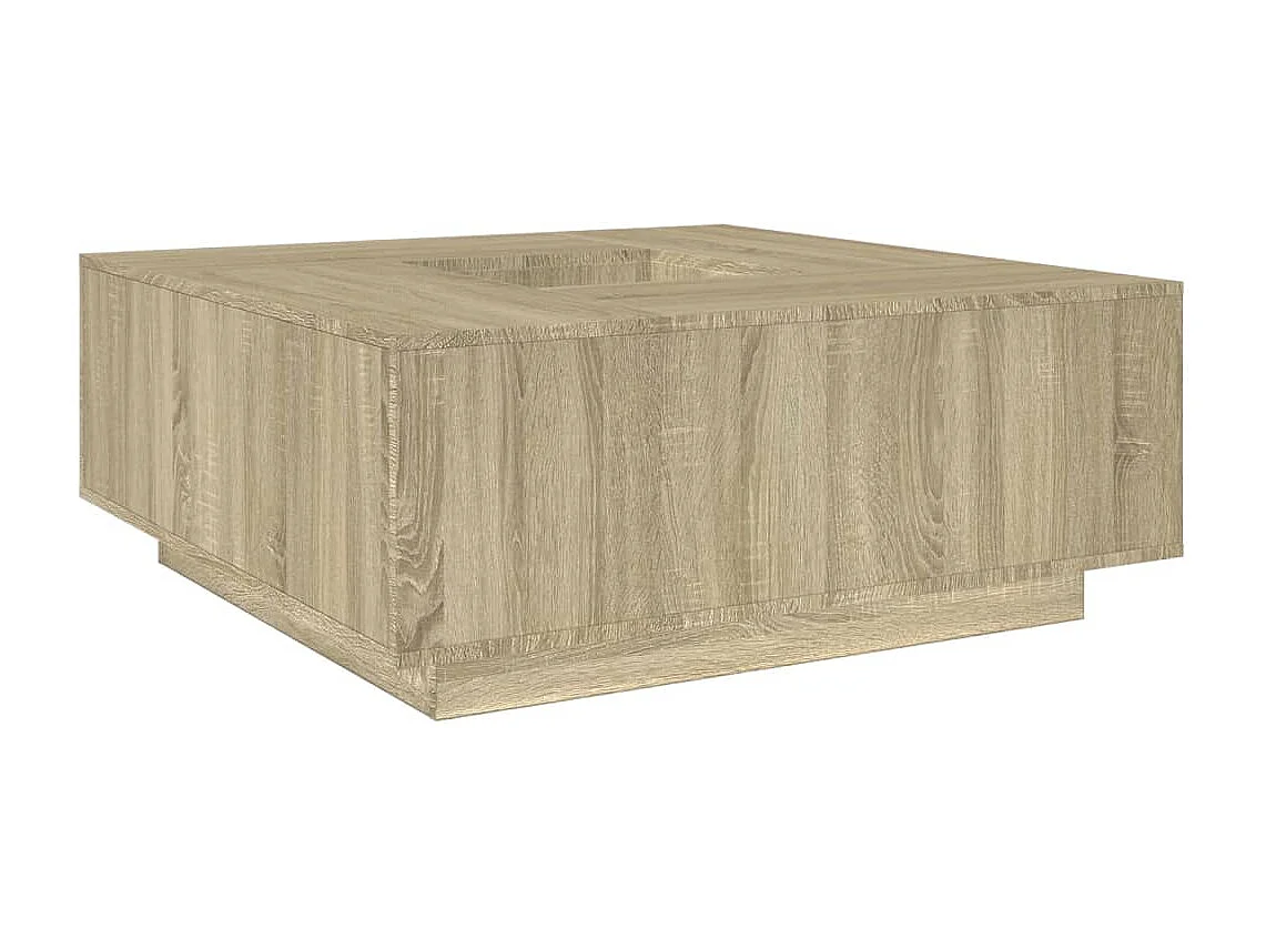 Salontafel 100x100x40 cm bewerkt hout sonoma eikenkleurig