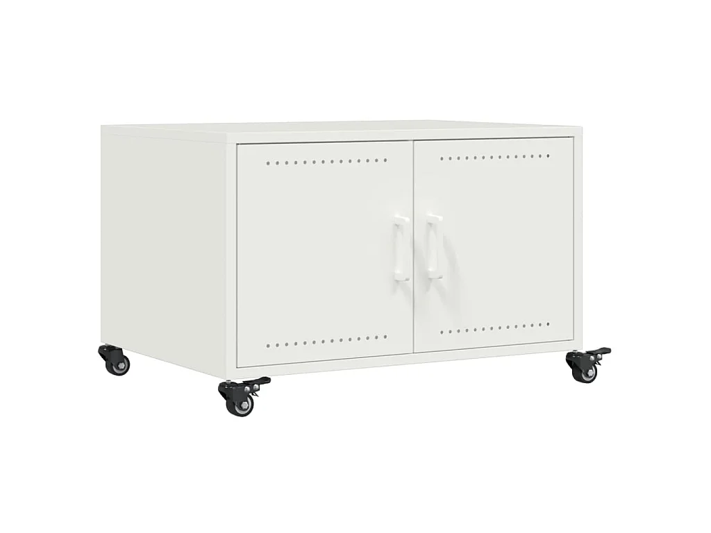 Table basse blanc 68x50x43,5 cm acier
