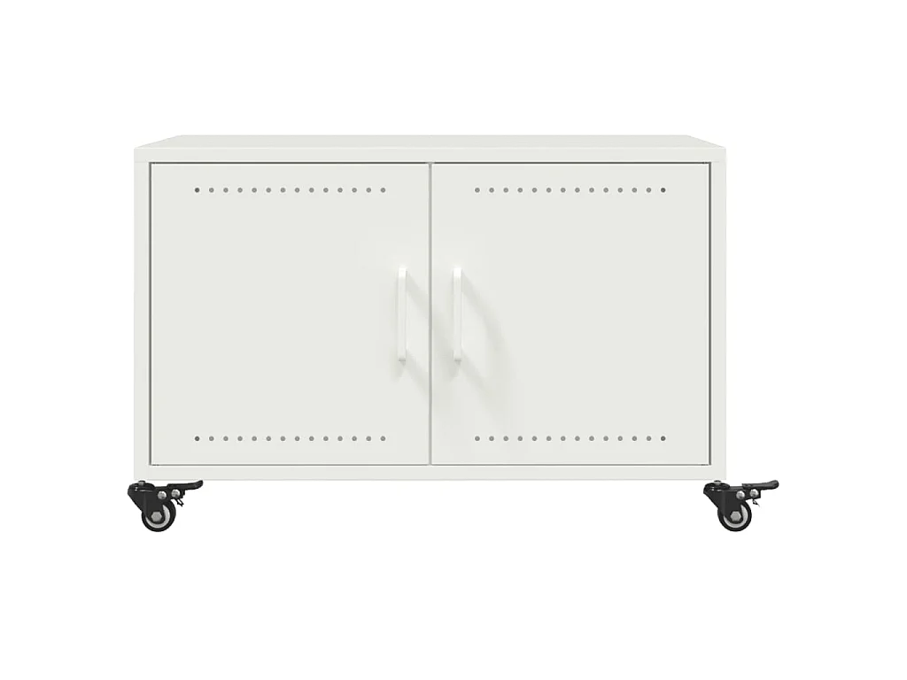 Table basse blanc 68x50x43,5 cm acier