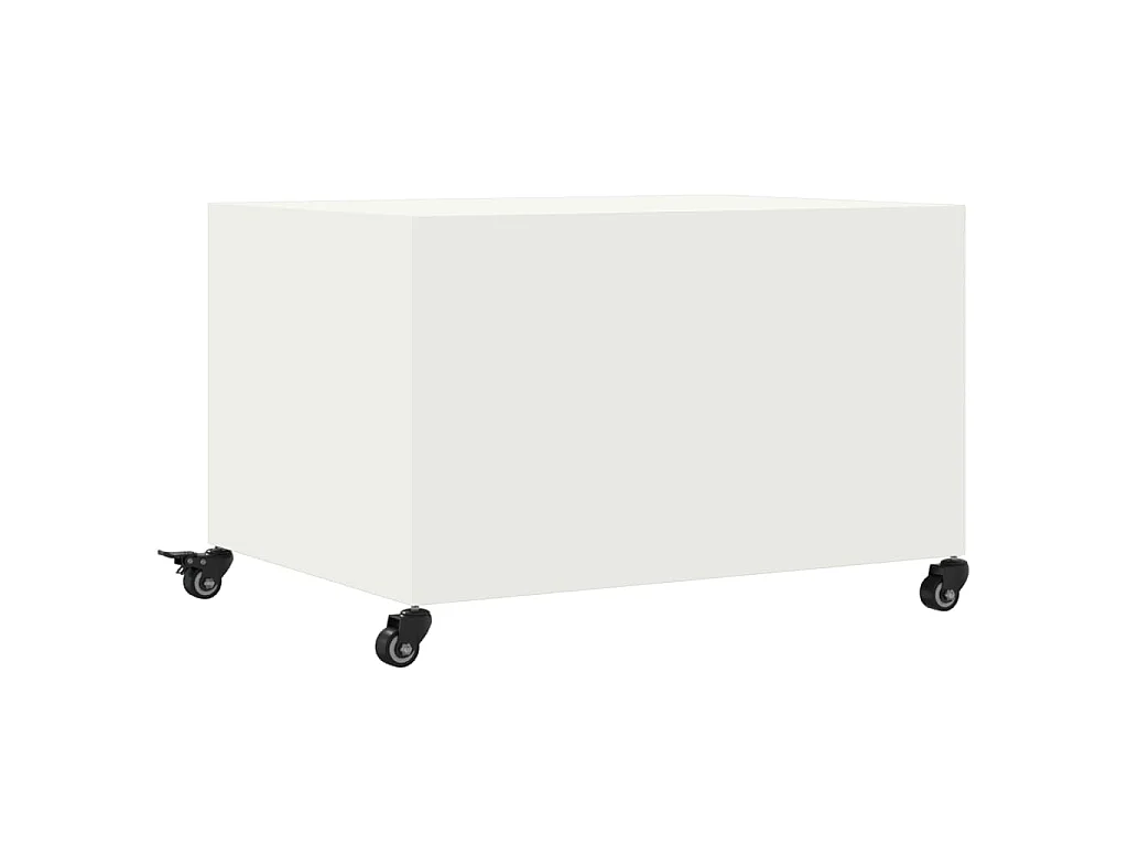 Table basse blanc 68x50x43,5 cm acier