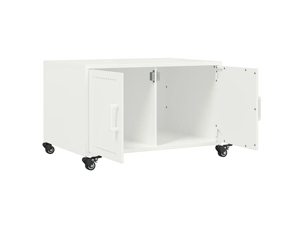 Table basse blanc 68x50x43,5 cm acier