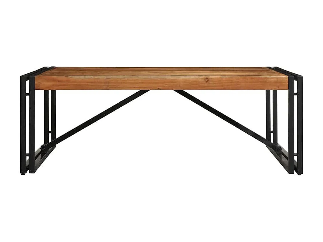 Tavolino Salotto 100x100x35 cm Legno Massello di Acacia