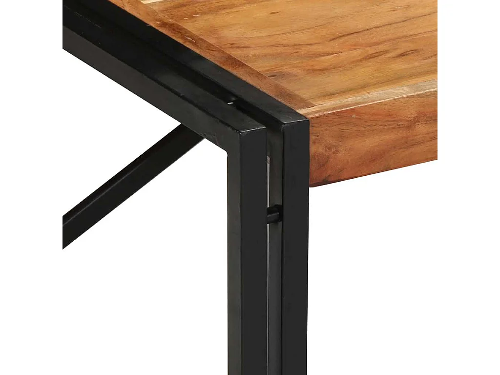 Tavolino Salotto 100x100x35 cm Legno Massello di Acacia
