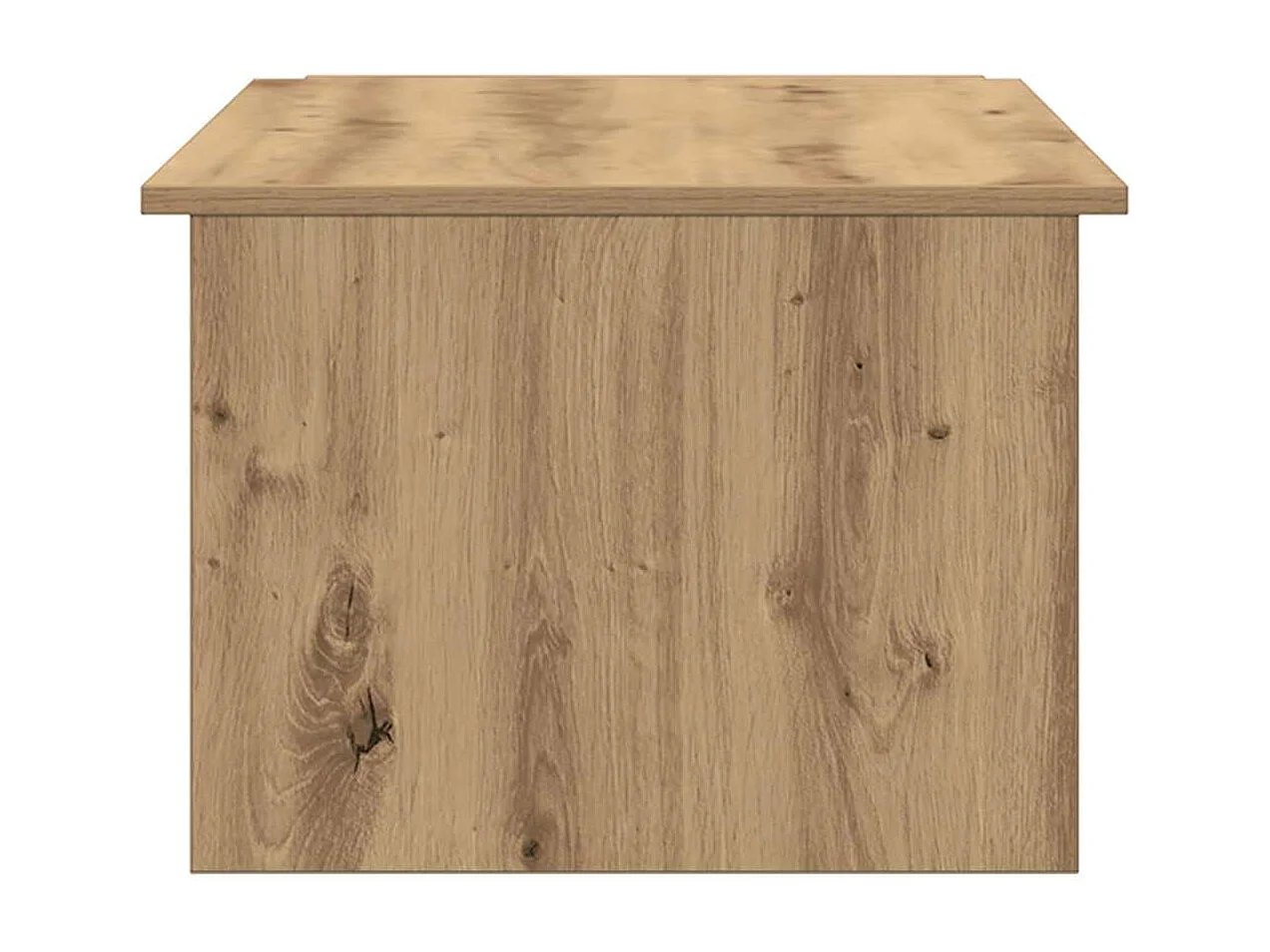 Table basse chêne artisanal 150x50x35 cm bois d'ingénierie