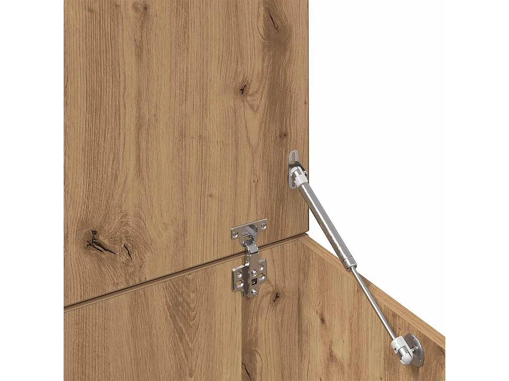 Salontafel 150x50x35 cm bewerkt hout artisanaal eikenkleur