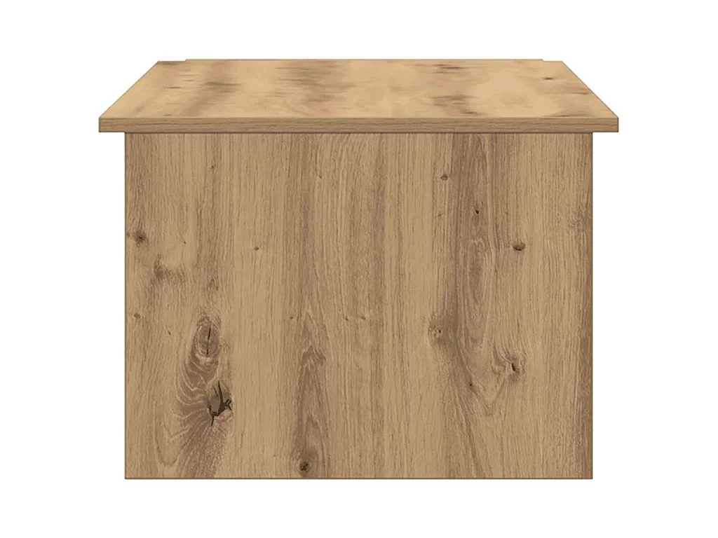 Table basse chêne artisanal 150x50x35 cm bois d'ingénierie