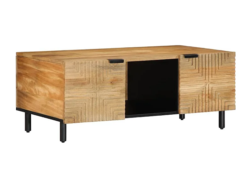 Couchtisch Braun 100x54x40 cm Massivholz Mango