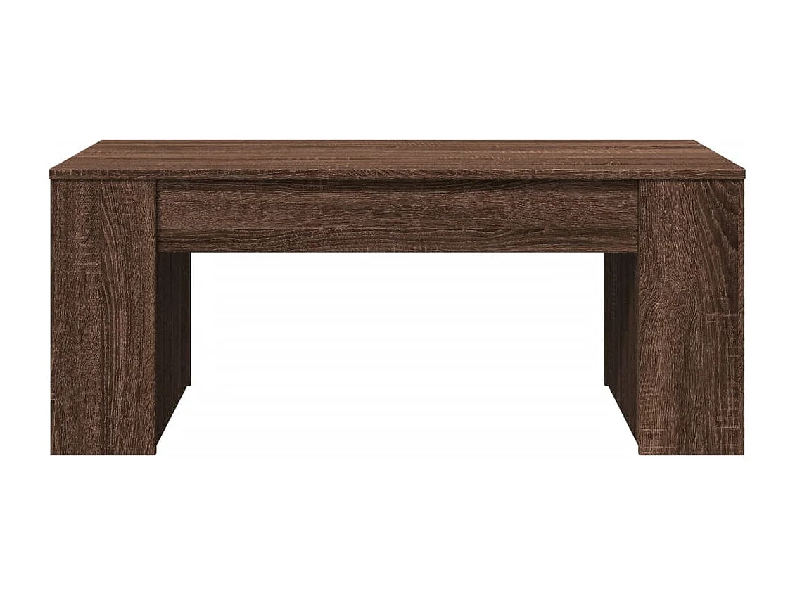 Table basse chêne marron 102x55x42 cm bois d'ingénierie