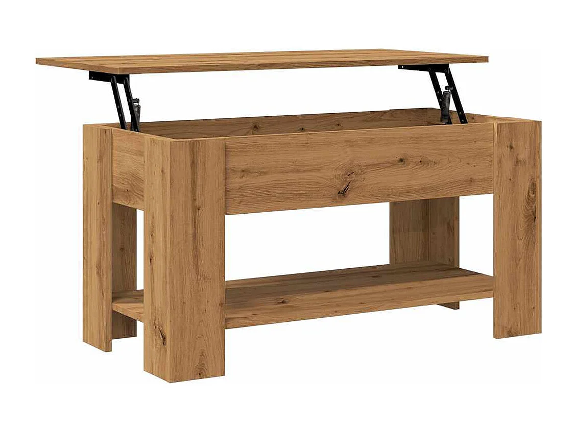 Tavolino Salotto Rovere Artigianale 101x49x52 cm in Truciolato