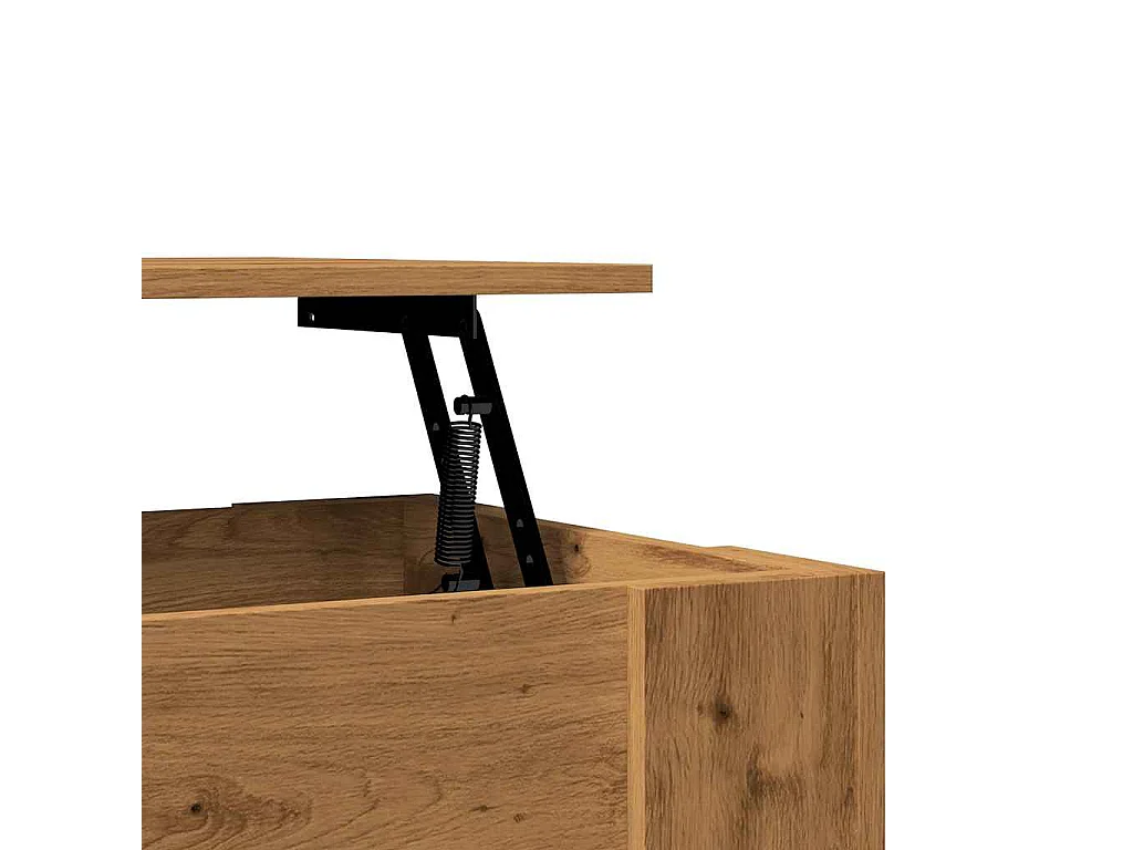 Tavolino Salotto Rovere Artigianale 101x49x52 cm in Truciolato