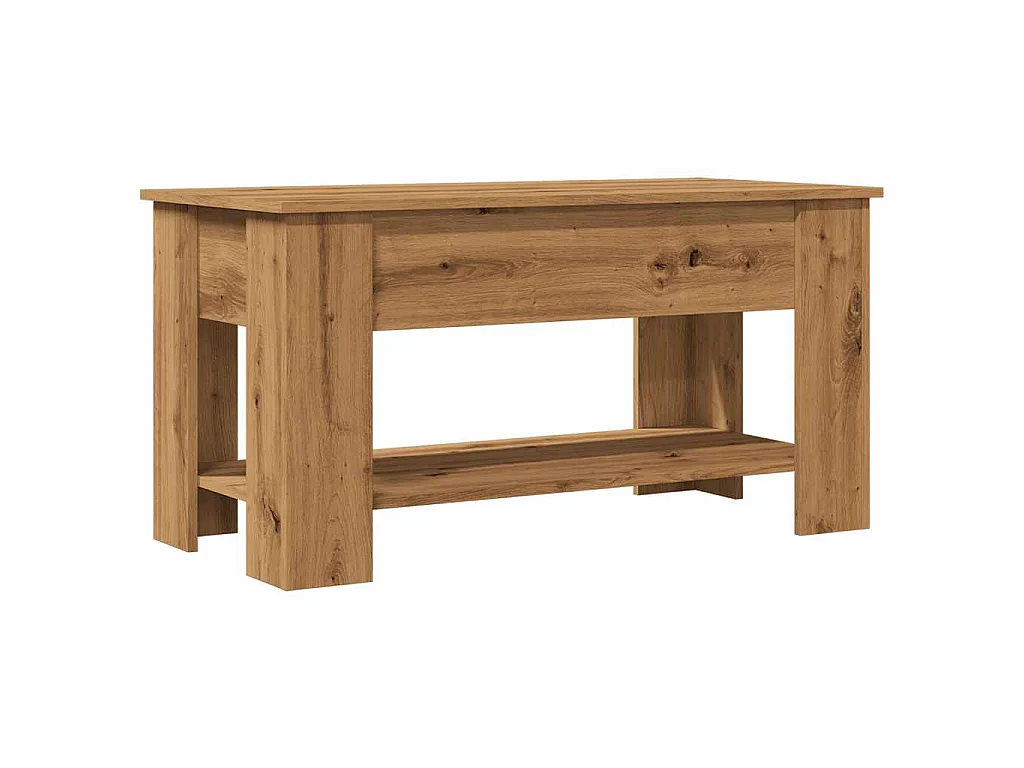 Tavolino Salotto Rovere Artigianale 101x49x52 cm in Truciolato