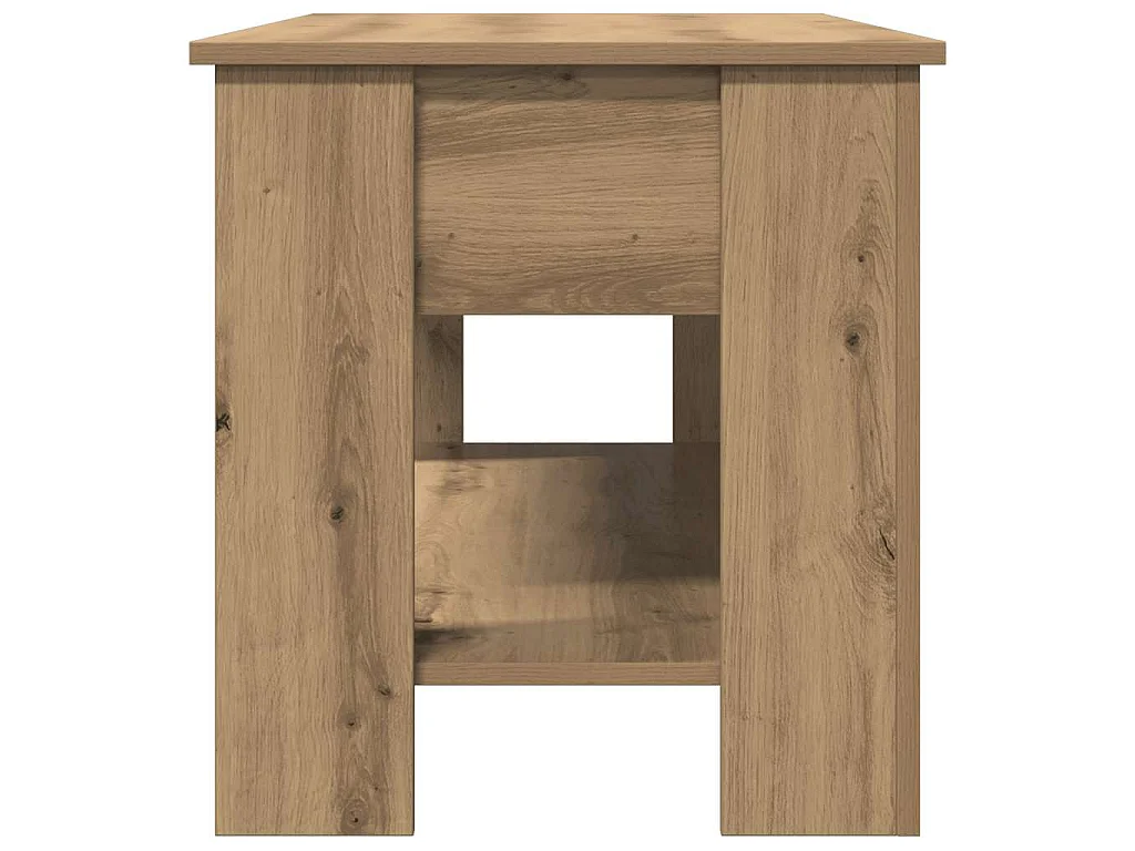 Tavolino Salotto Rovere Artigianale 101x49x52 cm in Truciolato