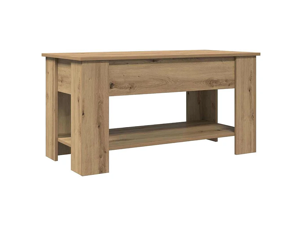 Tavolino Salotto Rovere Artigianale 101x49x52 cm in Truciolato