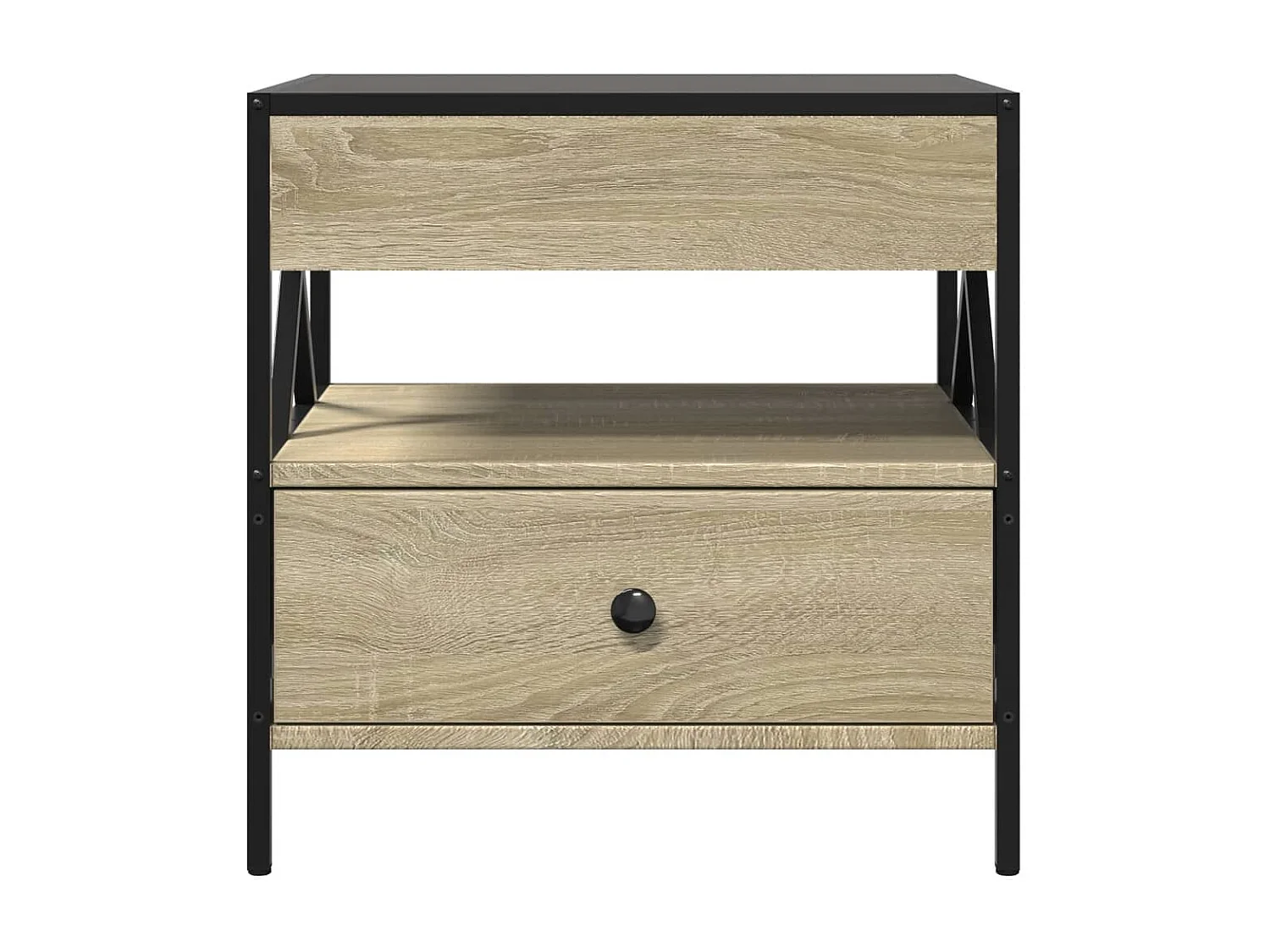 Couchtisch mit Infinity-LED Sonoma-Eiche 50x50x51 cm
