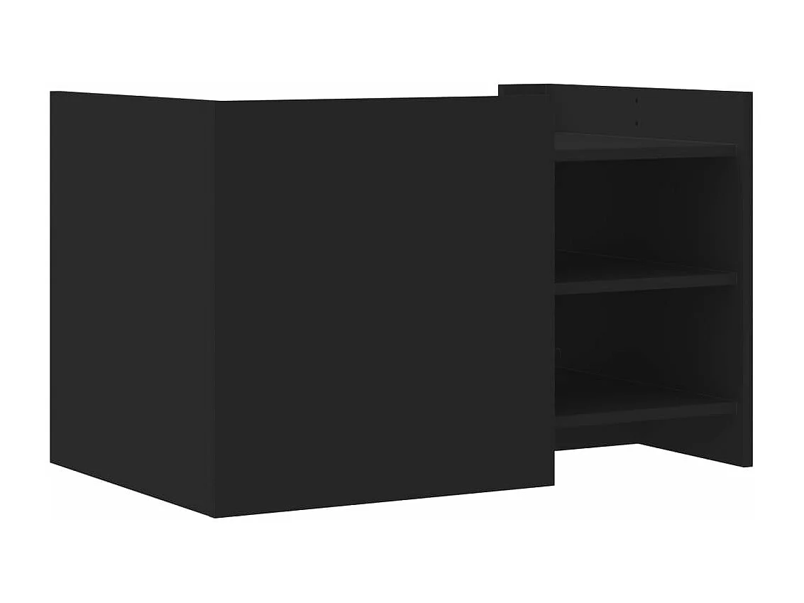 Table basse noir 80x50x50 cm bois d'ingénierie