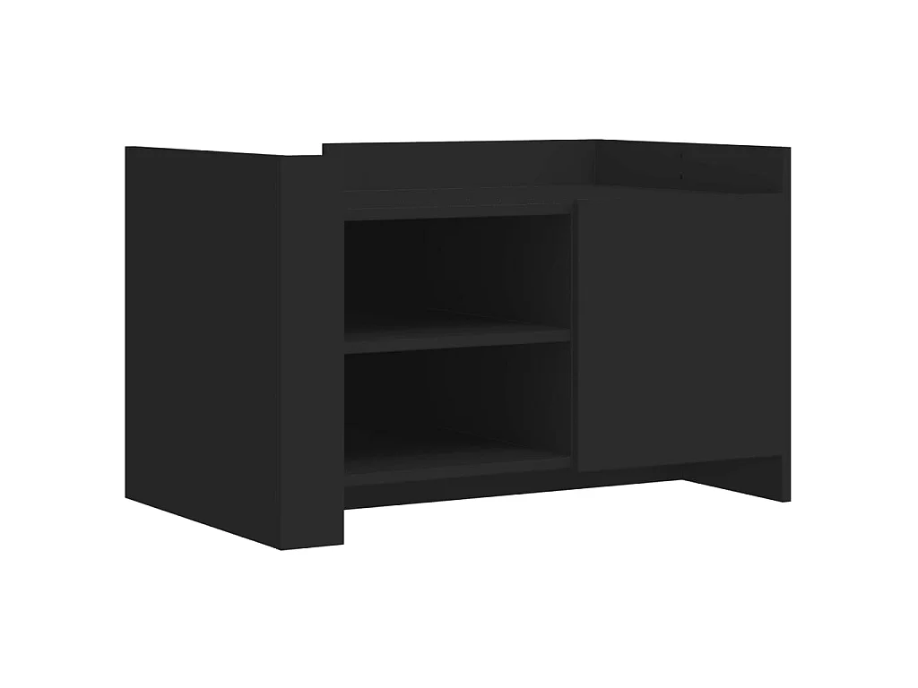 Table basse noir 80x50x50 cm bois d'ingénierie