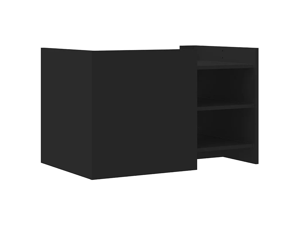Table basse noir 80x50x50 cm bois d'ingénierie