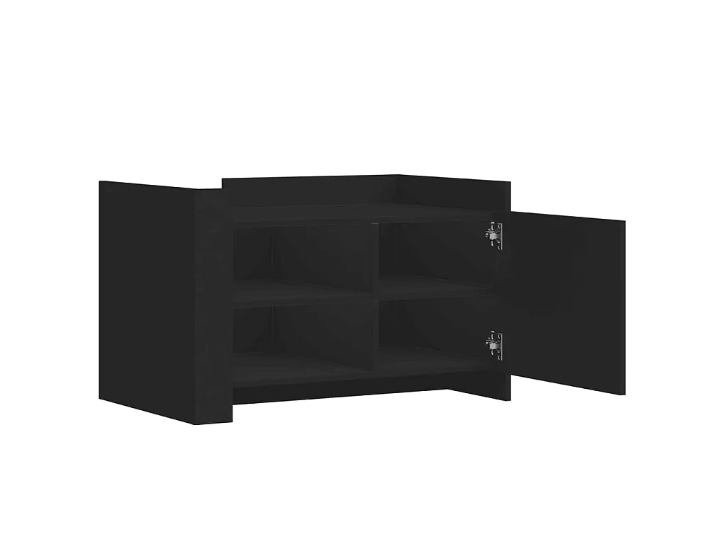 Table basse noir 80x50x50 cm bois d'ingénierie