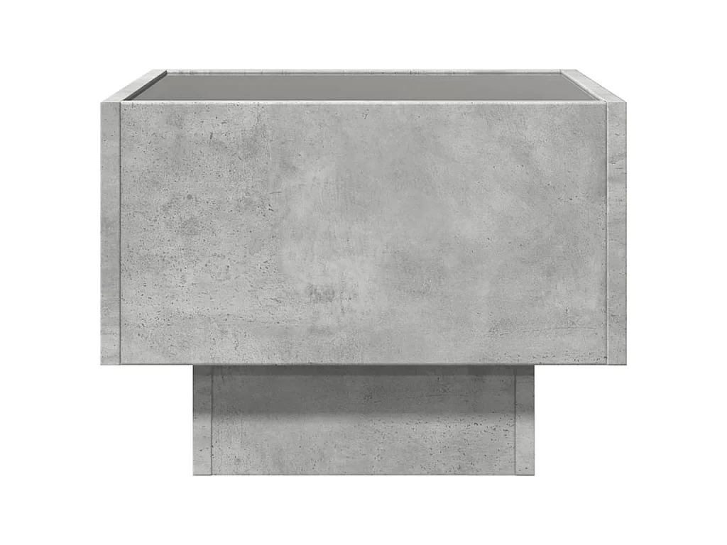 Beistelltisch mit LED Betongrau 40x40x30 cm Holzwerkstoff