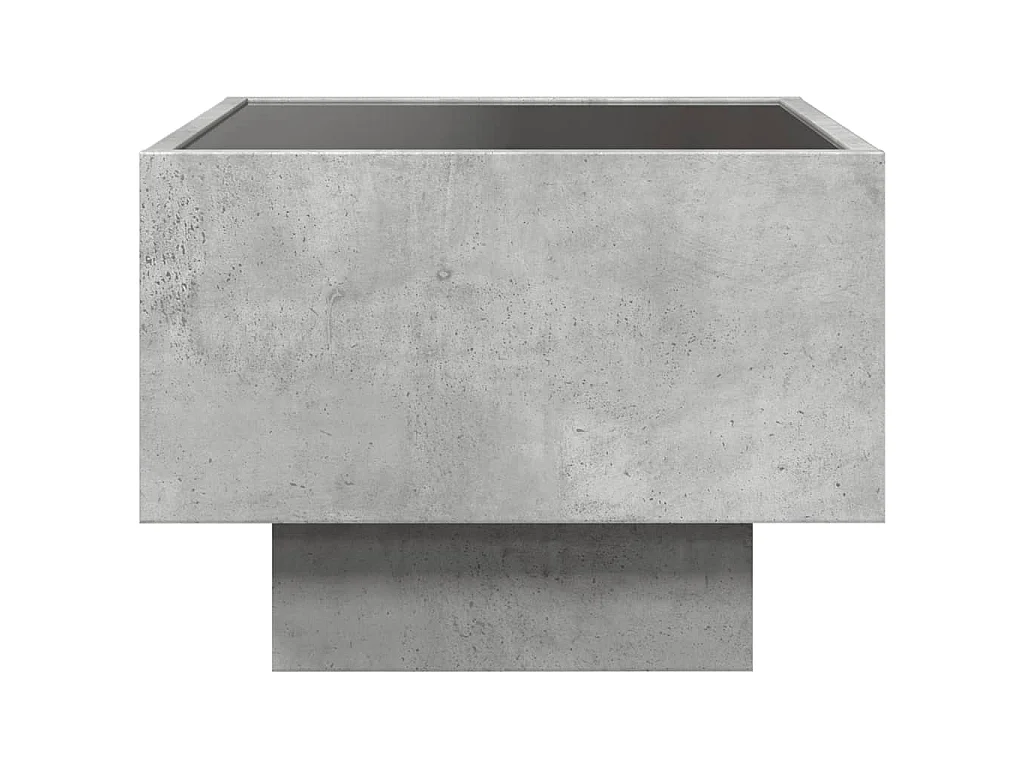 Beistelltisch mit LED Betongrau 40x40x30 cm Holzwerkstoff